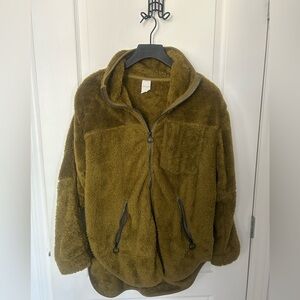 Cozy Olive Green Fleece Jacket